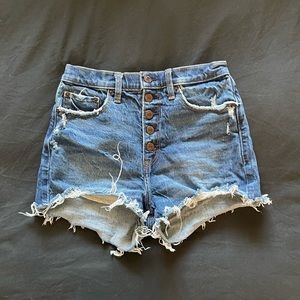 Abercrombie high waisted jean shorts